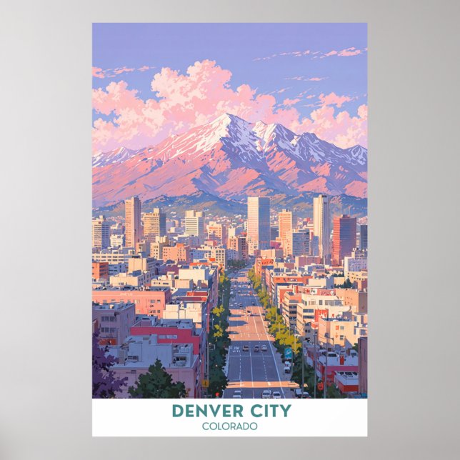 Poster Denver City - Beau Colorado (Devant)