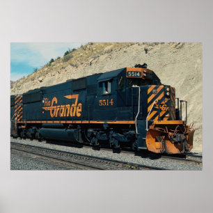 Poster Denver et Rio Grande Western EMD SD-50 no 5514,