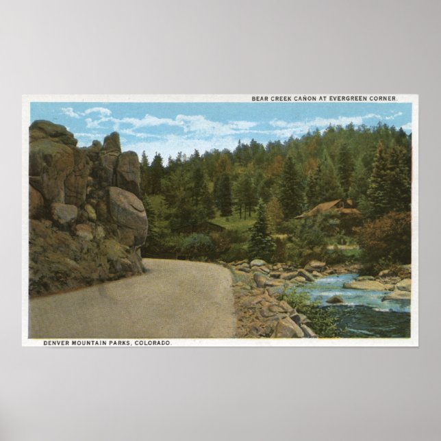 Poster Denver Mountain Park, CO (Devant)