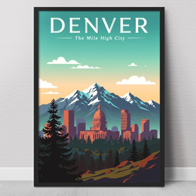 Poster Denver vintage (Créateur téléchargé)