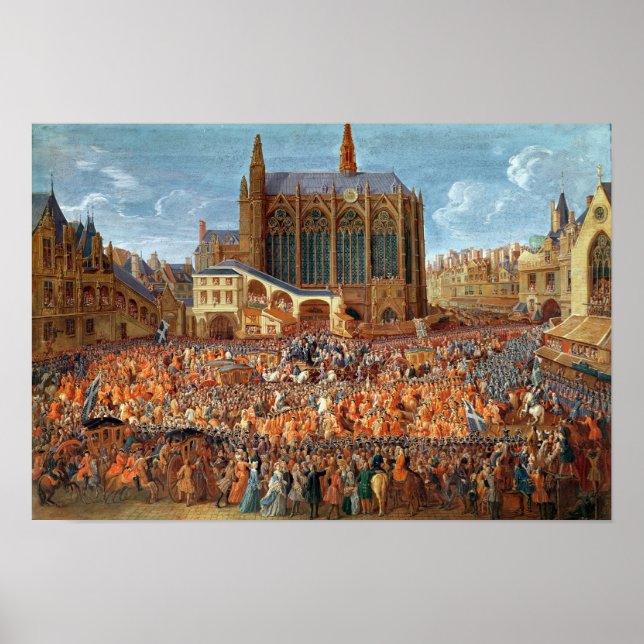 Poster Départ de Louis XV (Devant)
