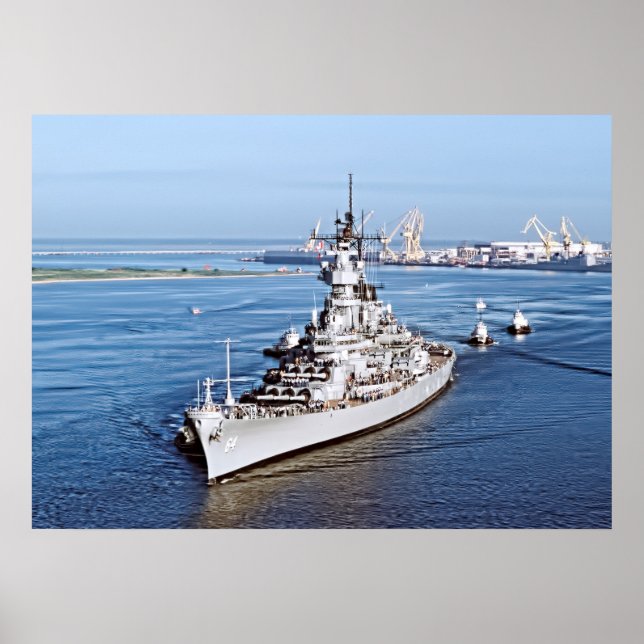 Poster Départ de retraite : Battleship Wisconsin (Devant)