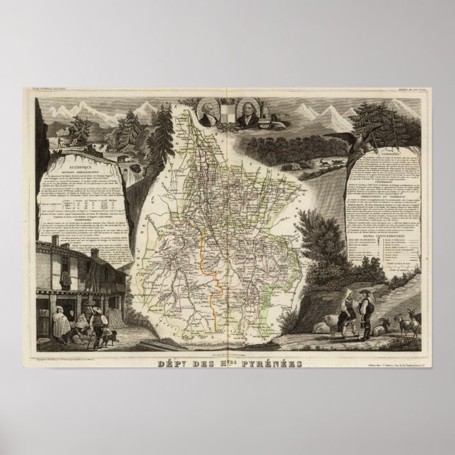 Poster Département Des Htes Pyrénées (Devant)