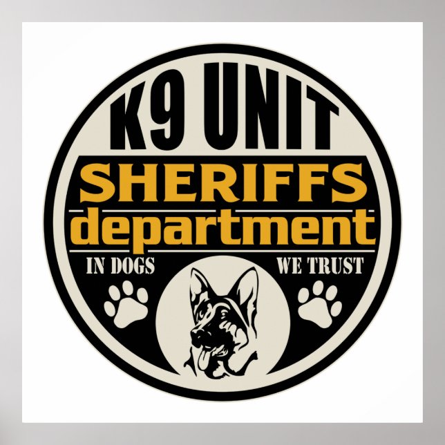 Poster Département du shérif de l'unité K9 (Devant)