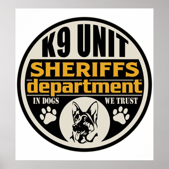 Poster Département du shérif de l'unité K9 (Devant)