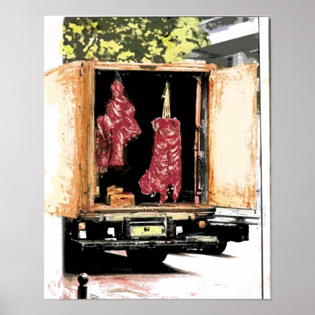 Poster Déplacements de viande (Devant)