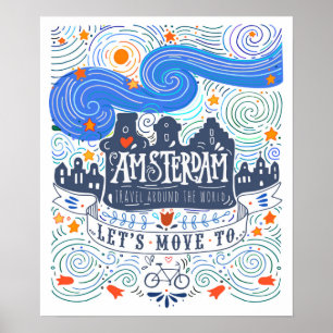Poster Déplaçons-nous à Amsterdam