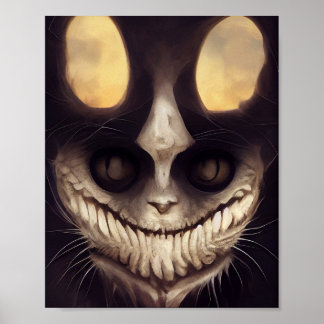 Poster Déplaisant chat éffrayant