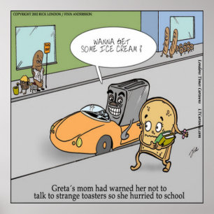 Poster déplaisant Toaster Funny