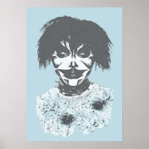 Poster Déplaisant visage de clown tueur