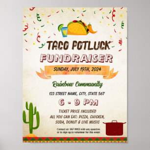 Poster Dépliant Taco Poluck Editable