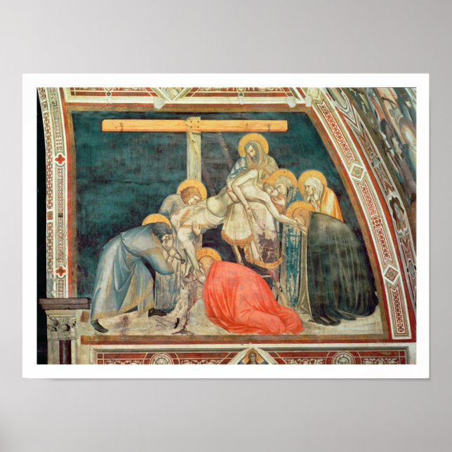 Poster Déposition, c.1320 (fresque) (Devant)