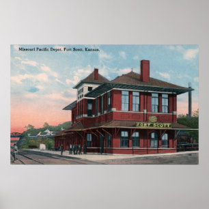 Poster Dépôt Pacifique de chemin de fer du Missouri