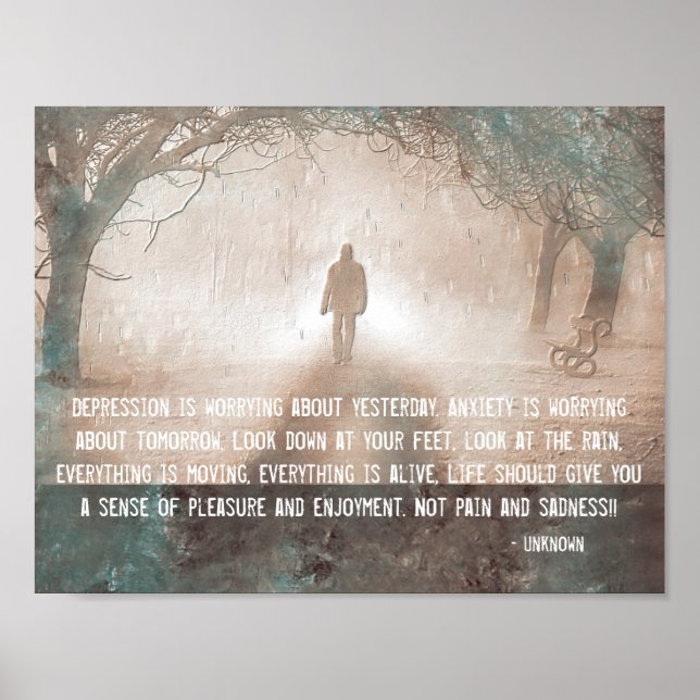 Poster Dépression Et Anxiété (Devant)