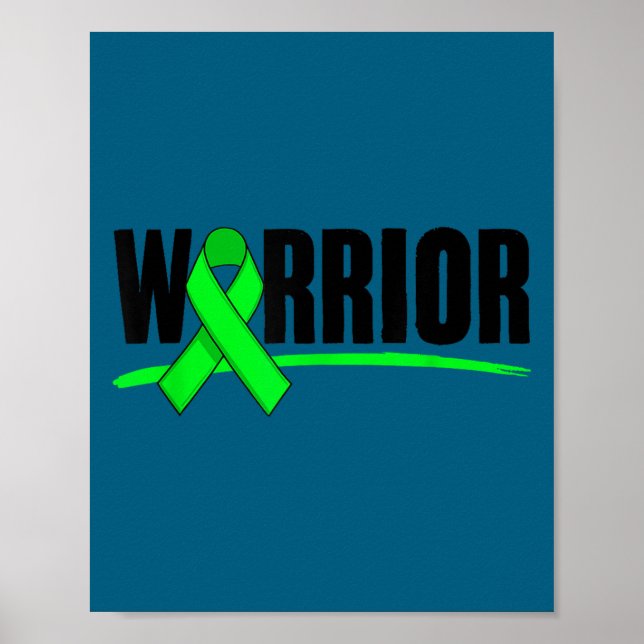 Poster Depression Warrior Ribbon Mental Health Awareness  (Devant)