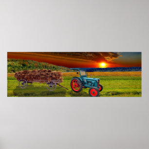 Poster Der klassische Traktor Hanomag R22