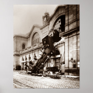 Poster Déraillement Du Train À La Gare Montparnasse - 189
