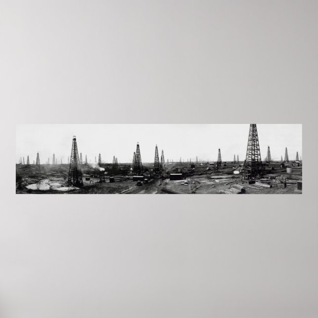 POSTER DÉRIVAGE DE PÉTROLE CRUDE DU TEXAS (Devant)