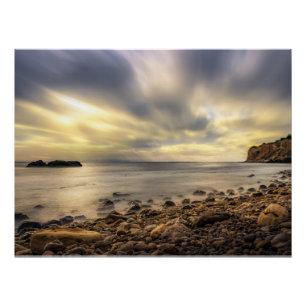 Poster Dérive dorée au bord de la mer