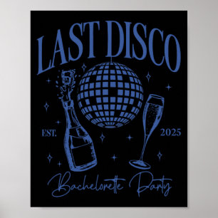 Poster Dernier Disco Bachelorette Party Est. Équipe 2025