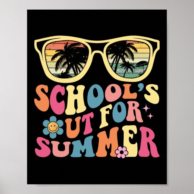 Poster Dernier Jour De L'École Rétro Enseignant École #39 (Devant)