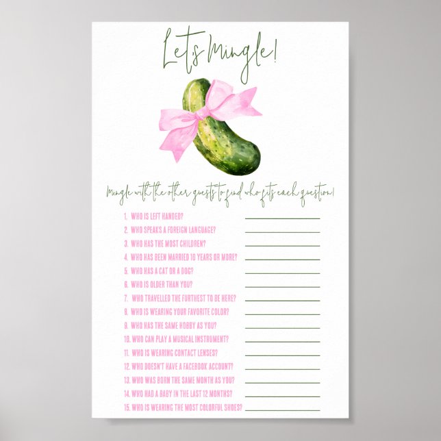 Poster Dernier Pickle, Mingle Shower Game (Devant)