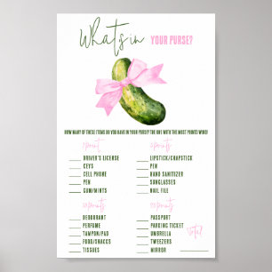 Poster Dernier Pickle, qu'y a-t-il dans votre sac à main 
