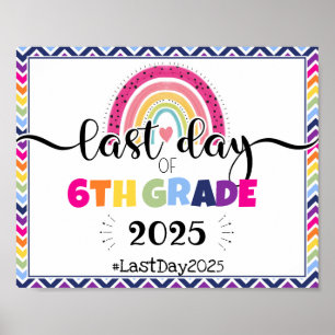Poster dernière journée de 6e année de panneau d'accessoi