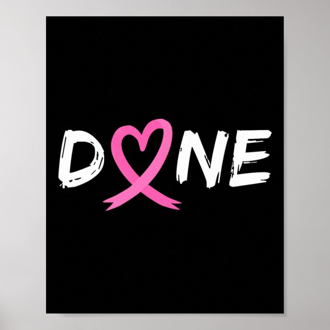 Poster Dernière Journée De Radiation Chemo Cancer Du Sein (Devant)