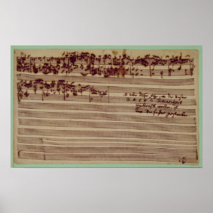 Poster Dernière page de L'Art de la Fugue, années 1740