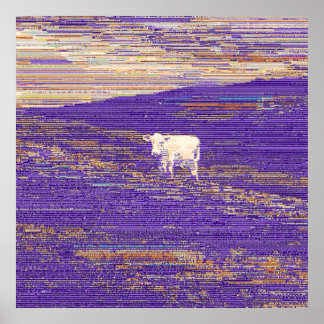 Poster Dernière transmission ou vache dans un champ