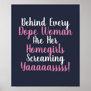Poster Derrière chaque citation Dope Woman