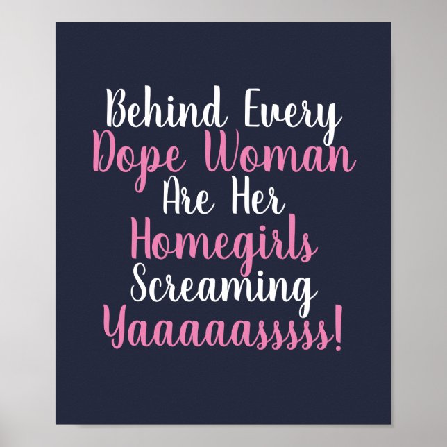 Poster Derrière chaque citation Dope Woman (Devant)