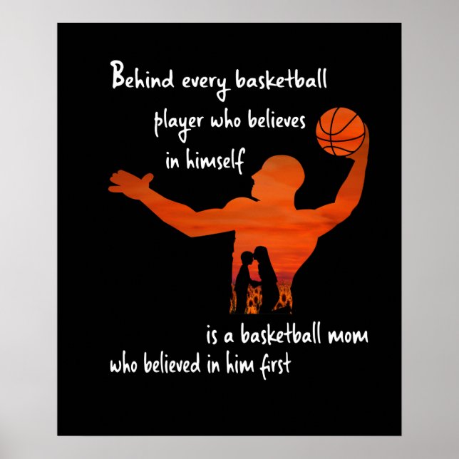 Poster Derrière Chaque Joueur De Basket Maman Qui Croyait (Devant)