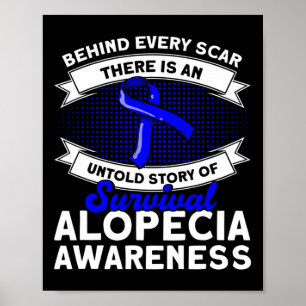 Poster Derrière Chaque Scar Untold Story Soutien Alopecia
