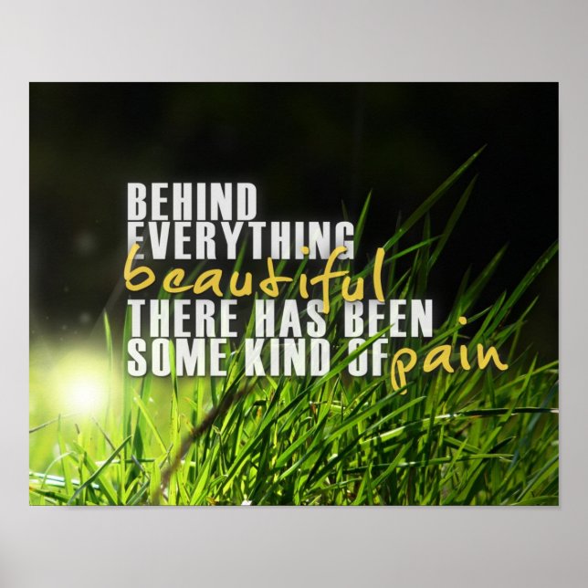 Poster Derrière tout beau - Citation motivationnelle (Devant)