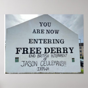 Poster Derry/Londonderry Irlande du Nord Europe