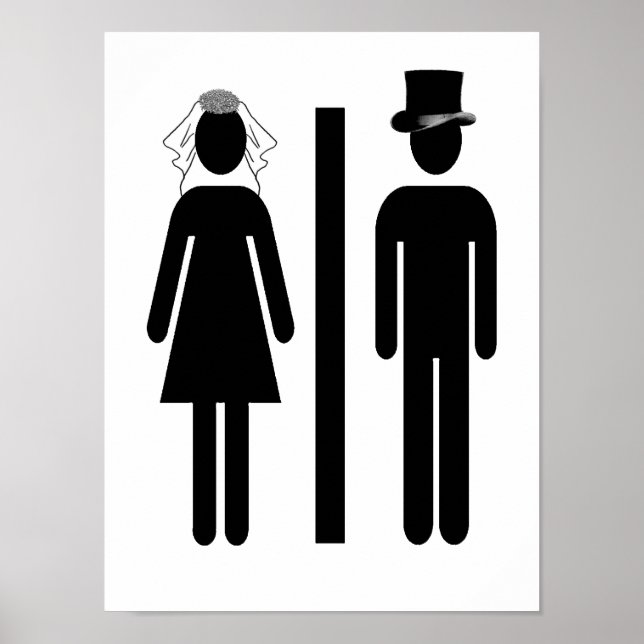 Poster des affiches des toilettes mariages (Devant)