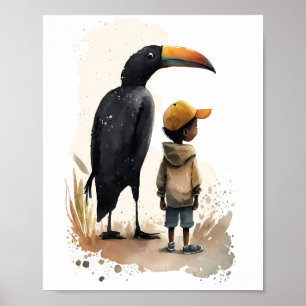 Poster des amis accrochés