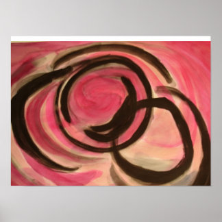 Poster des anneaux rose et noir