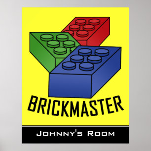 Poster des blocs de construction pour enfants