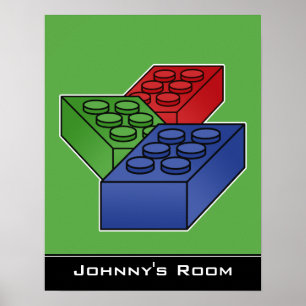 Poster des blocs de construction pour enfants