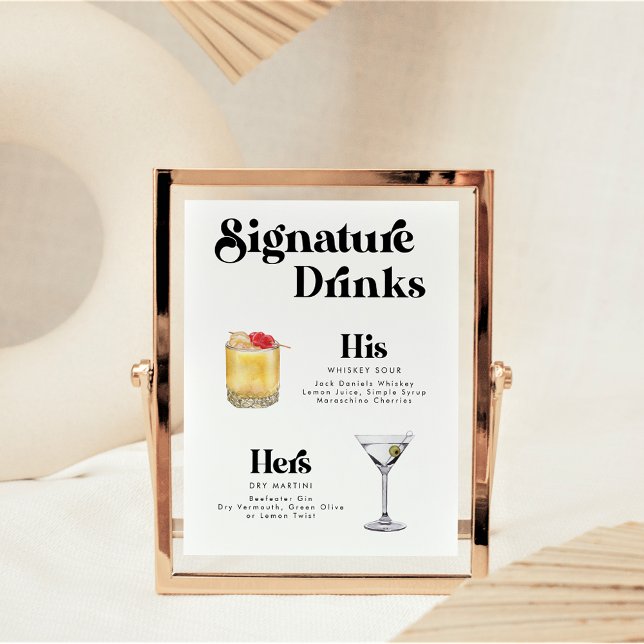 Poster des boissons de style Vintage rétro (Créateur téléchargé)