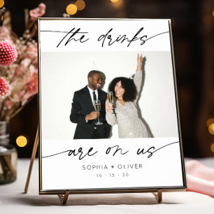 Poster Des Boissons Modernes Sont Sur Nous Calligraphie S