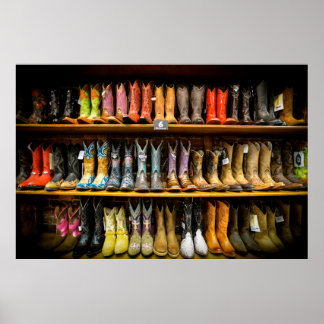Poster des bottes de cowboy de Nashville