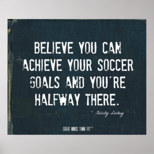 Poster des buts de football dans Denim déchiré 010