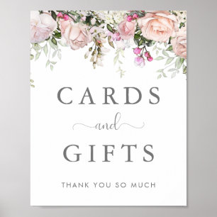 Poster des cartes et des cadeaux floraux du printe