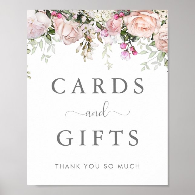 Poster des cartes et des cadeaux floraux du printe (Devant)