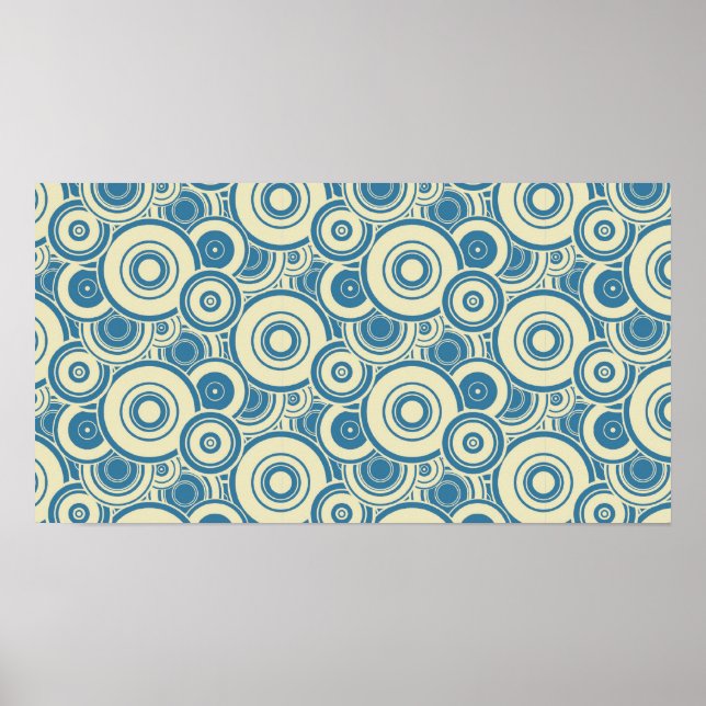 Poster des cercles bleu et jaune (Devant)