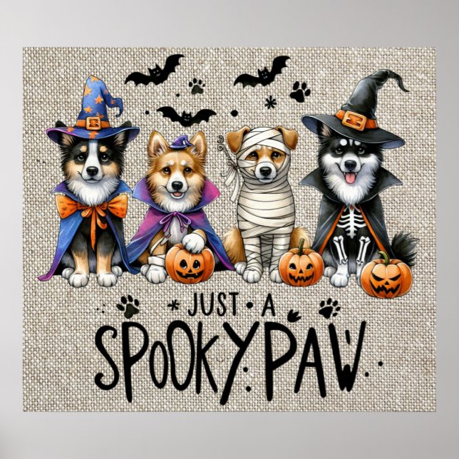 Poster des chiens d'Halloween (Devant)